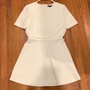 White skater dress